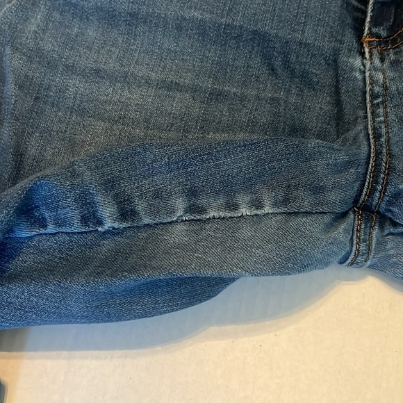 KUT From The Kloth Frayed Hem Crop Straight Leg Mid Rise Jean Indigo Size 8P - Picture 6 of 15